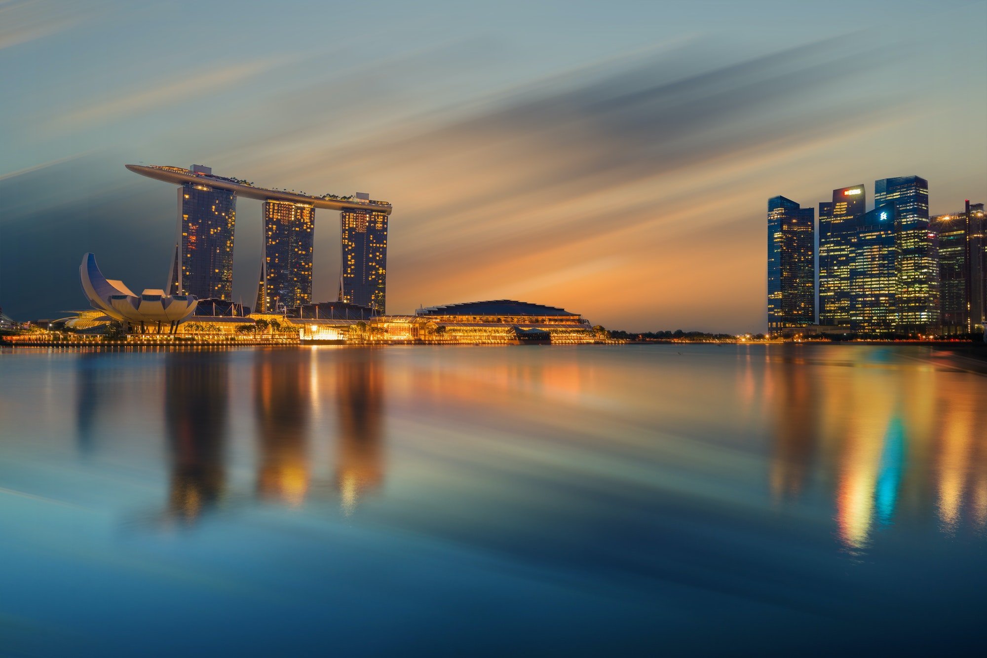 Singapore View Of Marina Bay sands.